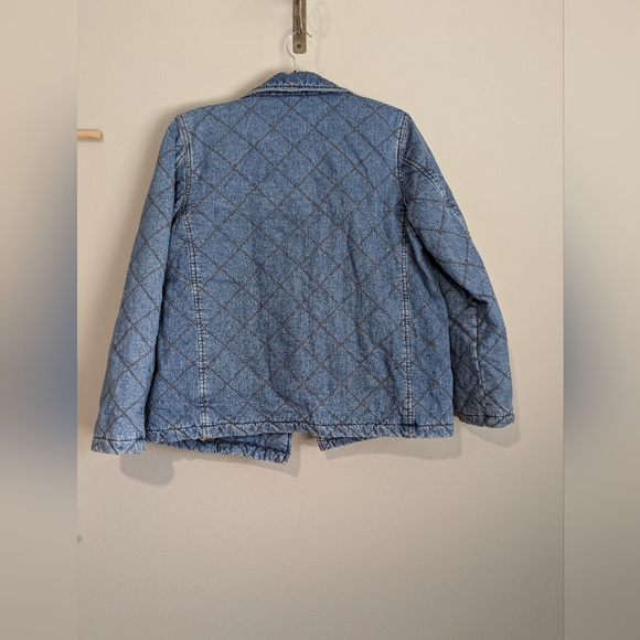 Lauren Jean Company Quilted Denim Flannel Plaid Lined Jean Jacket S - Picture 9 of 11
